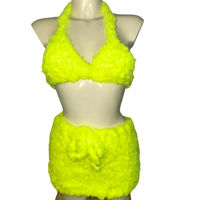 Neon Yellow Faux Fur set