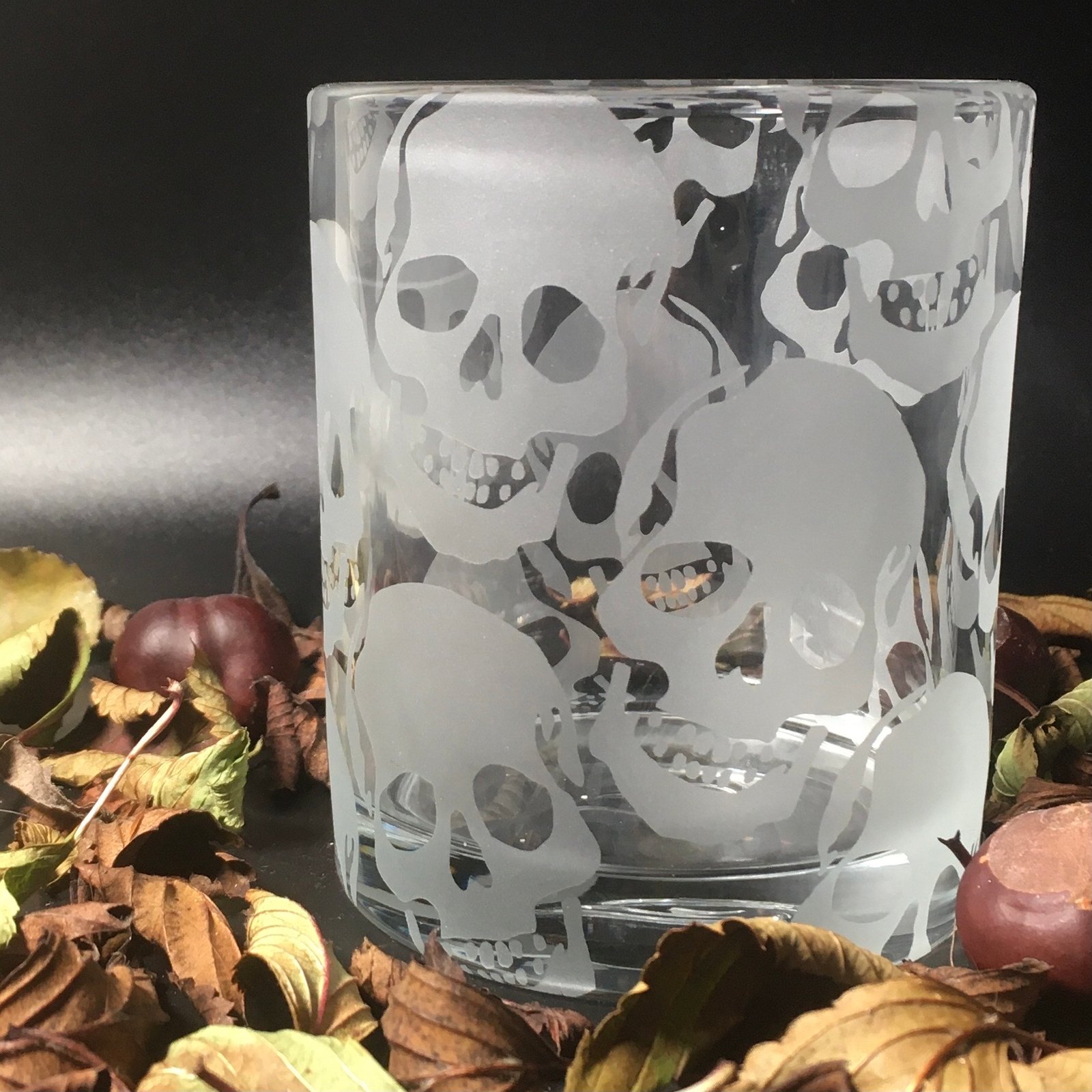 Top Glass Crystal Skull Candle Holder