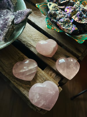 Image of Small Puff Rose Quartz Heart