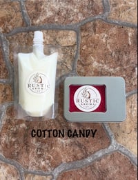 Cotton candy 6.5 oz squeezable wax melt & 4 oz car freshie tin gift set