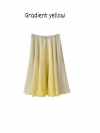 Image 1 of Chiffon Rehearsal circle skirt Gradient yellow 