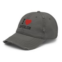 Image 20 of I love capitalism Embroidery Distressed Dad Hat