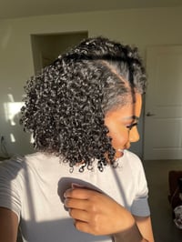 Image 2 of 14 inch KINKY CURLY HD lace front wig with KINKY EDGES 