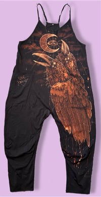 Image 1 of “TWO HEADED CROW” CUSTOM BLEACH PAINTED JUMPER MEDIUM