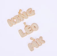 Image 1 of Bubble Letter Custom Name Necklace 