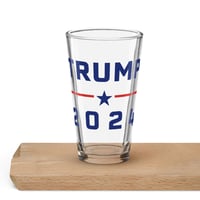 Image 1 of Trump 2024 Shaker 16 oz Pint Glass, Patriotic Gift