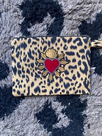Image 3 of Sacred heart leopard clutch bag
