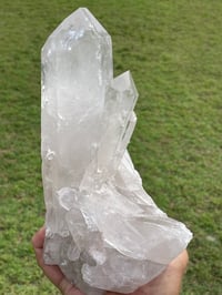 Image 21 of Etched Face Clear Quartz Statement Piece #1068