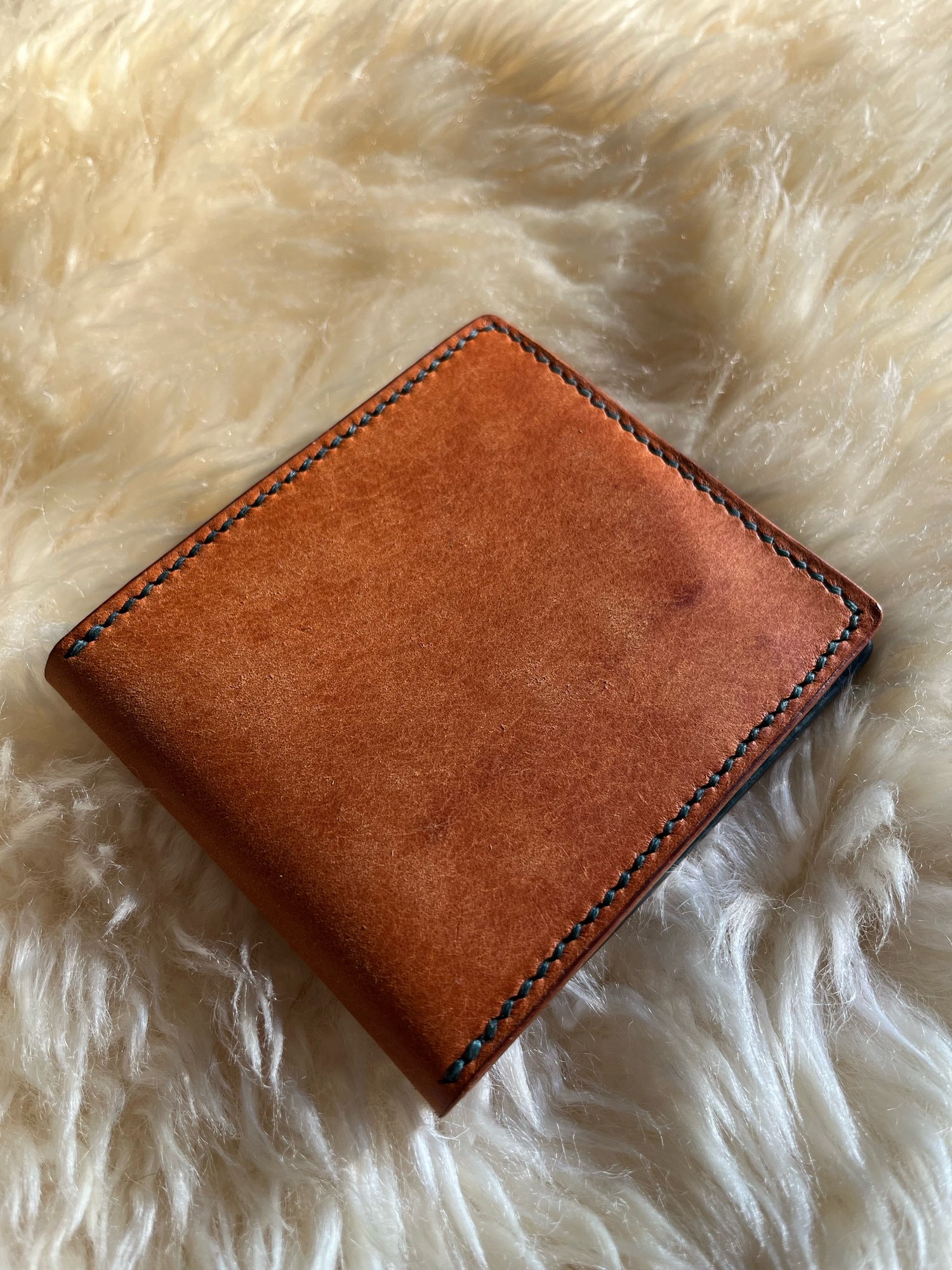Image of Cognac/Rainbow Pueblo 8-pocket Slim Bifold 