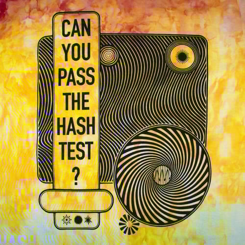 Image of 'CAN YOU PASS THE TEST' Dyed Tee & Moodmat