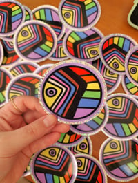 Image 2 of Wobbly pride flag sticker 