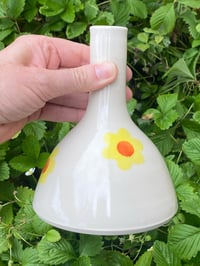 Image 3 of Large Bud Vase Yellow Decorated Flowers 