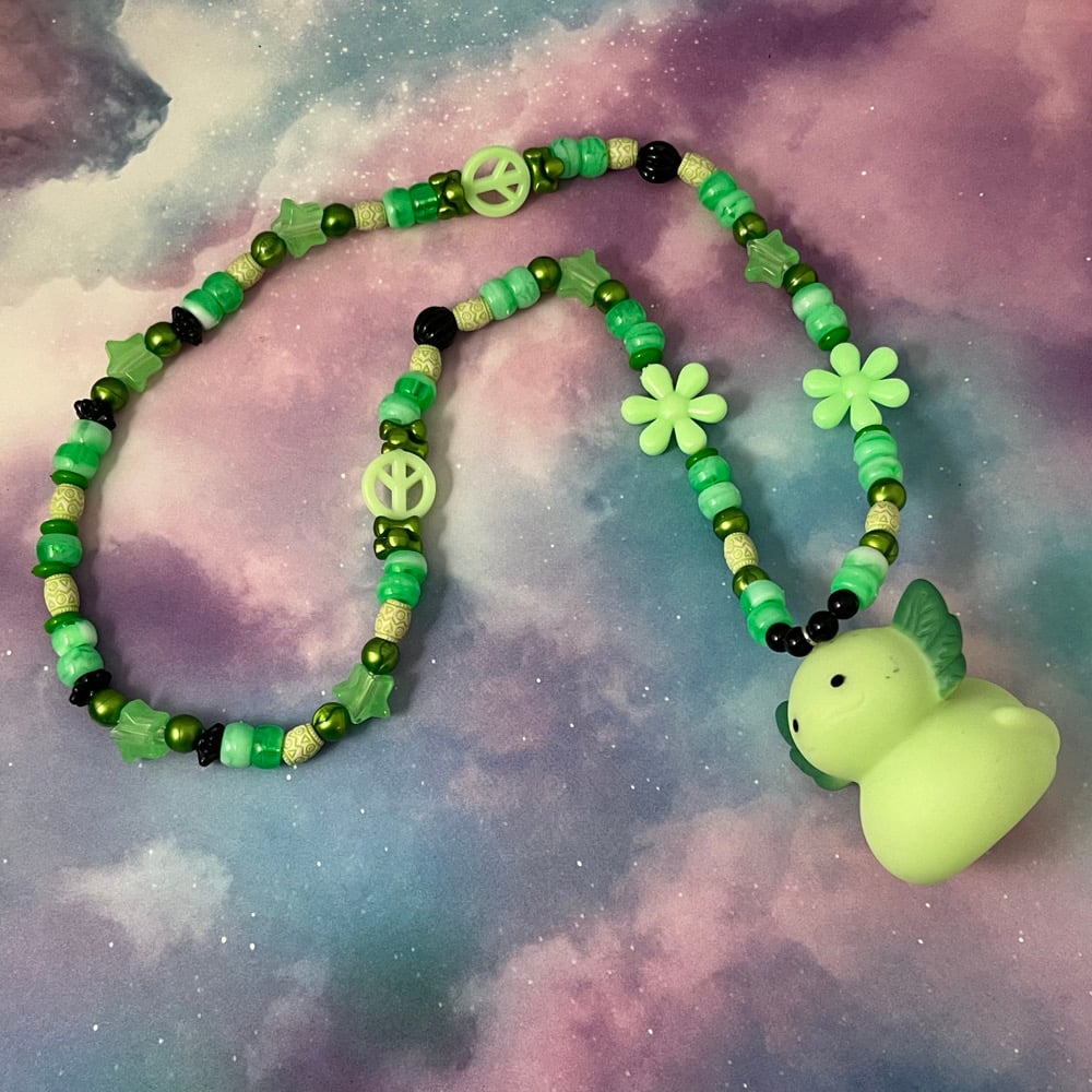 Image of Axolotl Kandi Necklace Collection Kawaii