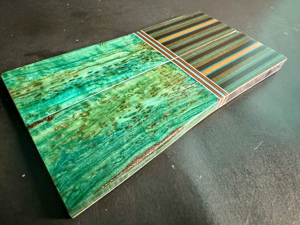 Image of G-carta & Masur Birch GLOW Segmented Knife Scales