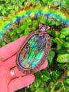 Labradorite Mushroom Pendant 🌿