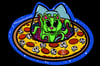 “UFP” (Unidentified Flying Pizza-cat creature) matte 3” vinyl sticker 