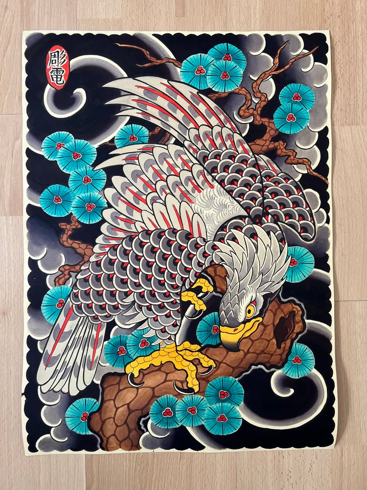 Image of Taka (hawk) original painting