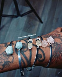 Image 1 of Silver Wrap Crystal Bracelet 
