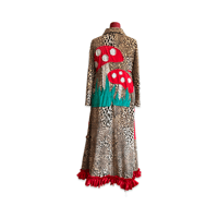 Image 1 of Leopard Patchwork Statement Coat – Upcycled