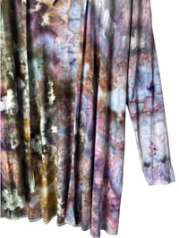 Image 4 of S Jersey Knit Cardigan in Autumn Watercolor Ice Dye