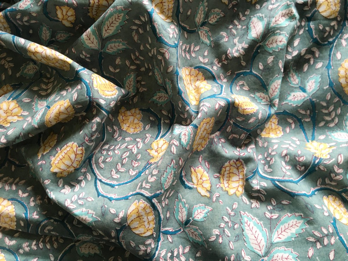 Image of Namasté fabric blue