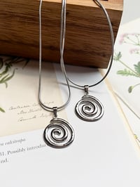 Image 1 of Silver Swirl Necklace 