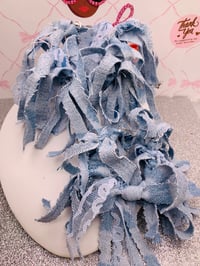 Image 3 of Denim   Tassel Clip on Earrings
