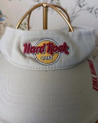 Image 4 of Hard Rock Cafe Visor Kona Hawaii Adjustable 100% Cotton Hat Cap