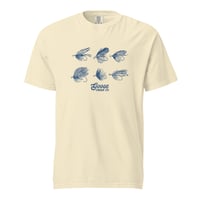 Image 4 of Goose Creek Co Retro Trout Fly Collage - Unisex garment-dyed heavyweight t-shirt