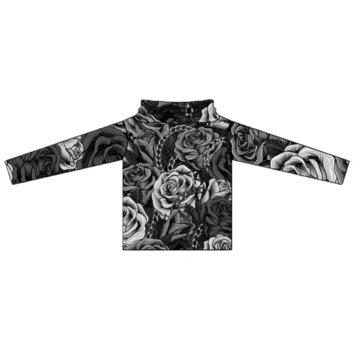Image of Black rose  tapestry hoodie (pattern one) 