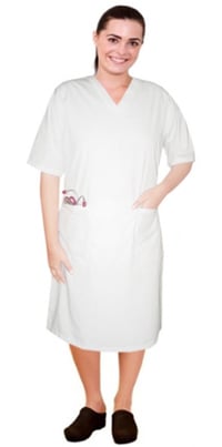 Nursing Essentials Zip-Front Dress (White)