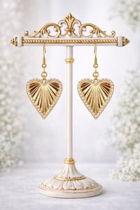 Golden Heart/Rhinestone  Earrings 