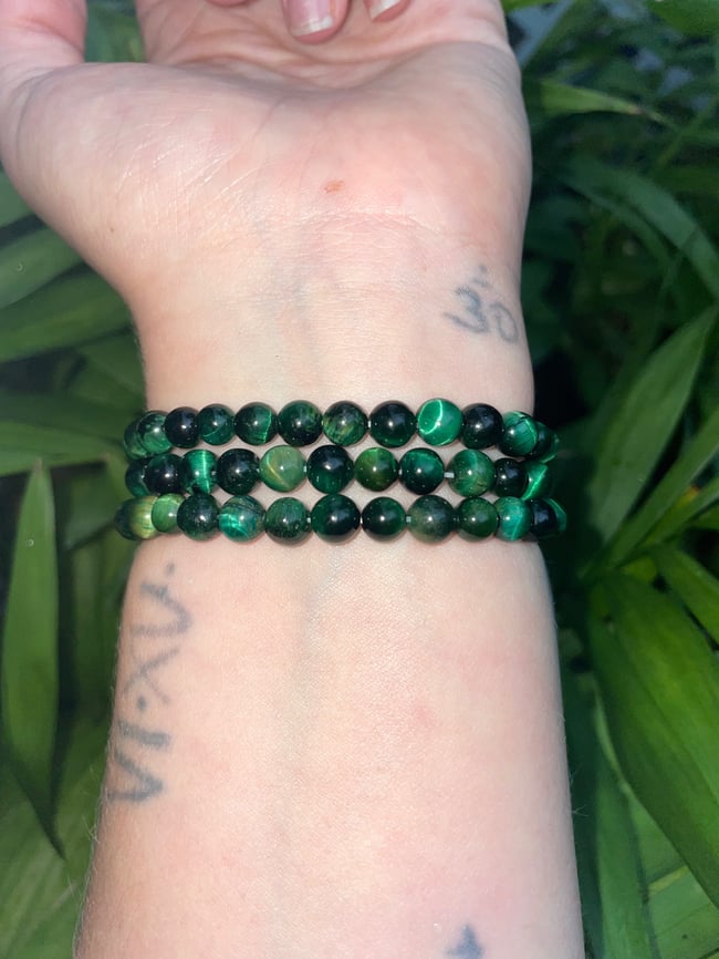 Green Tigers Eye Bracelet 