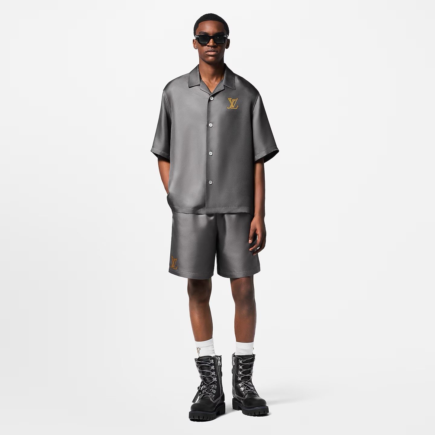 Image of Louis Vuitton SS24 by Pharrell 'Lovers' Button-Up