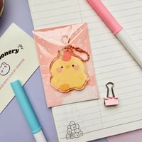 Image 4 of Berry Ducky Holographic Acrylic Keychain