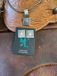 Image 2 of Silver Square Diamond Set