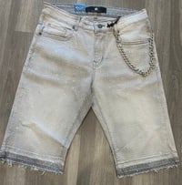 Gray Bling Chain Jorts