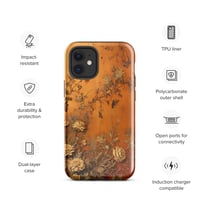 Image 8 of Baroque Goth Inspired Gold and Orange Textured Floral Look Tough Case for iPhone®