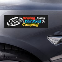 Dirt Road Camping // Magnetic bumper sticker