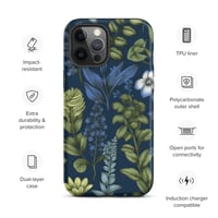 Image 15 of Art Nouveau Inspired Blue Boho Floral Tough Case for iPhone®