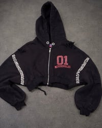 Image 2 of R 01 Varsity Micro Cropped Hoodie 