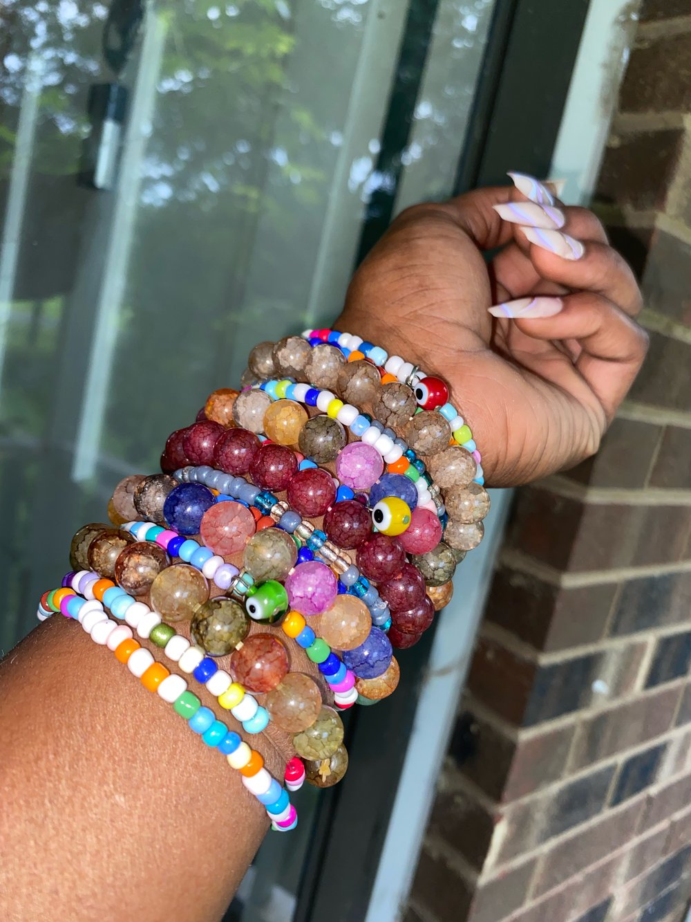 Image of Boho Bracelet Stretch Set Of 15 ๐