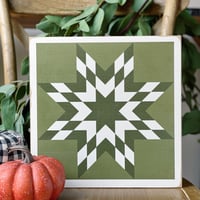 Image 2 of GREEN NANTUCKET - Autumn Harvest Collection - 11" Barn Quilts