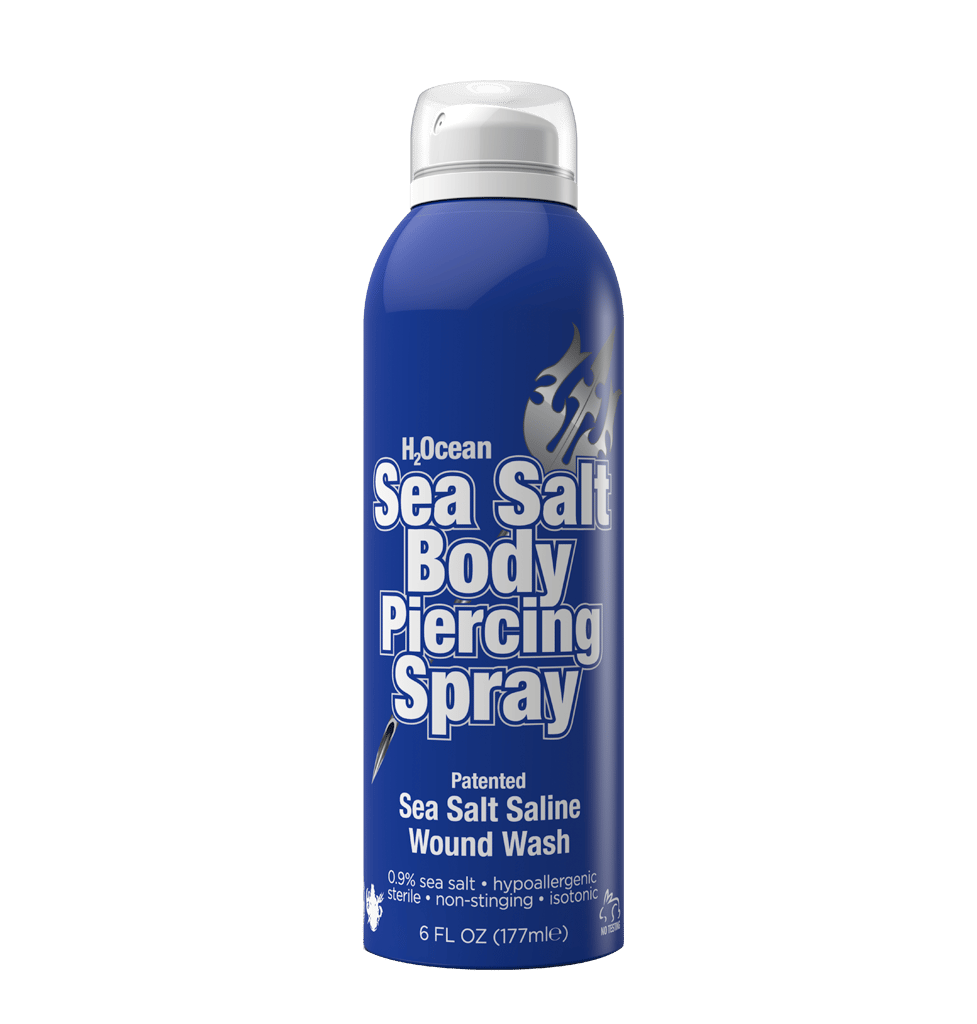 4oz Piercing Aftercare Spray4oz Healing Soak Sea Salt Concentrate 6oz Sea Salt Body Piercing Spray