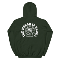 Image 4 of World Is Yours White Print Hoodie 