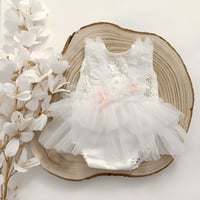 Image 1 of Newborn girls body-dress |Patrizia | white