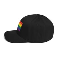 Image 8 of Minnesota Rainbow Pride Flag (6 Stripe) Flexfit Cap