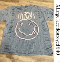 Xlarge Nirvana blue lace destroyed