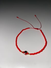 Image 1 of Red/gold evil eye bracelet 