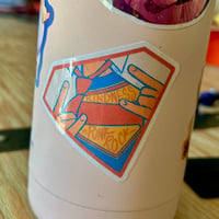 Image 2 of Superman "Kindness is punk rock" Sticker 